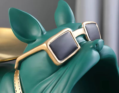 Resin Bulldog Storage Statue