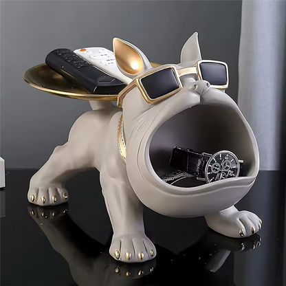 Resin Bulldog Storage Statue